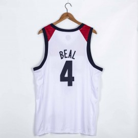 Camiseta Bradley Beal #4 USA 2021 Edición Olímpica Blanco Camiseta Bradley Beal #4 USA 2021 Edición Olímpica Blanco