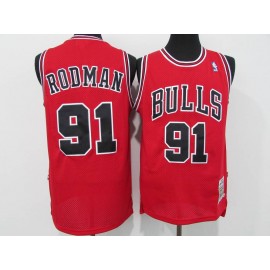 Camiseta Dennis Rodman #91 Chicago Bulls Icon Clásico Rojo