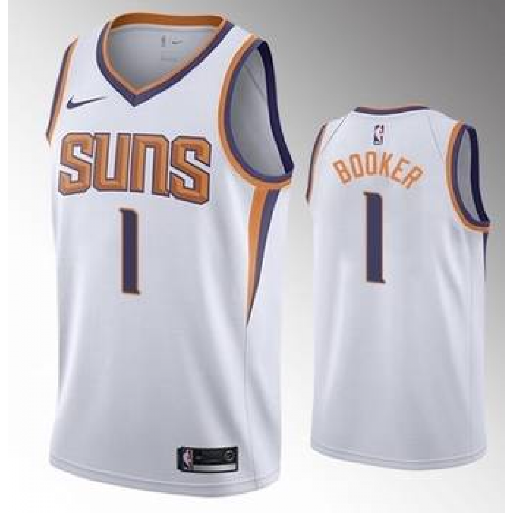 Camiseta Devin Booker #1 Phoenix Suns Blanco Camiseta Devin Booker #1 Phoenix Suns Blanco