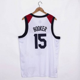 Camiseta Devin Booker #15 USA 2021 Edición Olímpica Blanco Camiseta Devin Booker #15 USA 2021 Edición Olímpica Blanco
