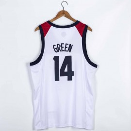 Camiseta Draymond Green #14 USA 2021 Edición Olímpica Blanco Camiseta Draymond Green #14 USA 2021 Edición Olímpica Blanco