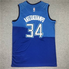 Camiseta Giannis Antetokounmpo #34 Milwaukee Bucks City Edición Icon Nuevo Azul Camiseta Giannis Antetokounmpo #34 Milwaukee Bucks City Edición Icon Nuevo Azul