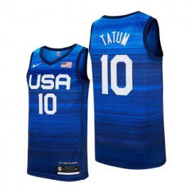 Camiseta Jayson Tatum #10 USA 2021 Edición Olímpica Azul