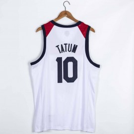 Camiseta Jayson Tatum #10 USA 2021 Edición Olímpica Blanco Camiseta Jayson Tatum #10 USA 2021 Edición Olímpica Blanco