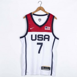 Camiseta Kevin Durant #7 USA 2021 Edición Olímpica Blanco Camiseta Kevin Durant #7 USA 2021 Edición Olímpica Blanco