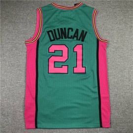 Camiseta Tim Duncan #21 San Antonio Spurs Clásico Edición Verde