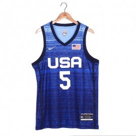 Camiseta Zachary LaVine #5 USA 2021 Edición Olímpica Azul