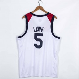 Camiseta Zachary LaVine #5 USA 2021 Edición Olímpica Blanco Camiseta Zachary LaVine #5 USA 2021 Edición Olímpica Blanco