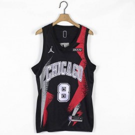 Camiseta Zachary LaVine #8 Chicago Bulls Edición de Moda Negro