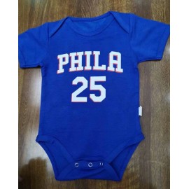 Camiseta Ben Simmons #25 Philadelphia 76ers Azul Bebe