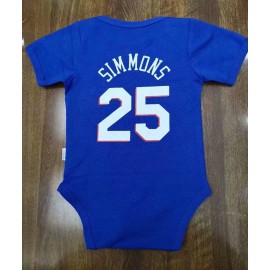 Camiseta Ben Simmons #25 Philadelphia 76ers Azul Bebe Camiseta Ben Simmons #25 Philadelphia 76ers Azul Bebe