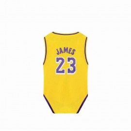 Camiseta LeBron James #23 Los Angeles Lakers Amarillo Bebe Camiseta LeBron James #23 Los Angeles Lakers Amarillo Bebe
