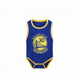 Camiseta Stephen Curry #30 Golden State Warriors Azul Bebe