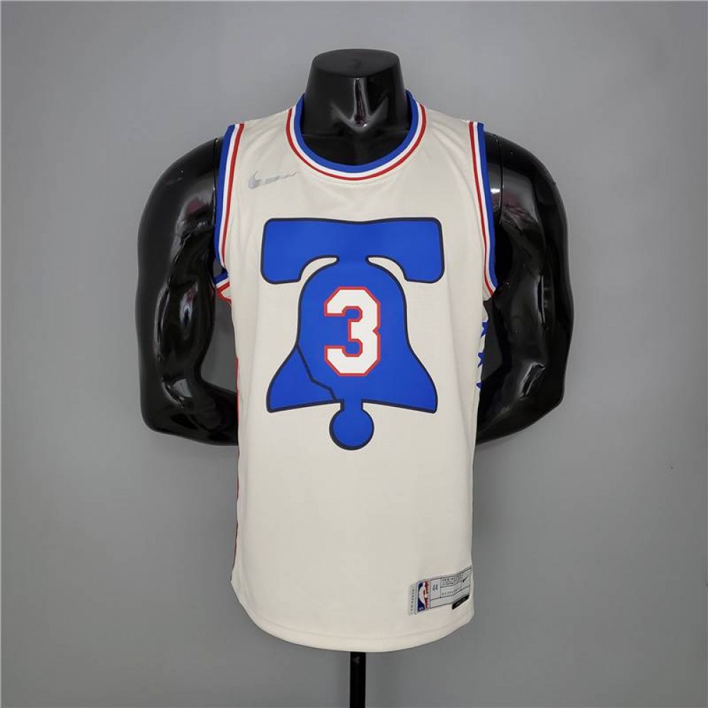 Camiseta Allen Iverson #3 Philadelphia 76ers 2021 Earned Edition Blanco Camiseta Allen Iverson #3 Philadelphia 76ers 2021 Earned Edition Blanco