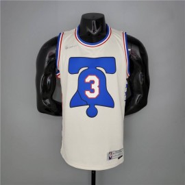 Camiseta Allen Iverson #3 Philadelphia 76ers 2021 Earned Edition Blanco