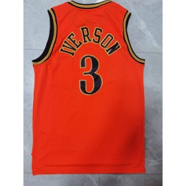 Camiseta Allen Iverson #3 Philadelphia 76ers Clásico Edition Naranja