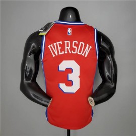 Camiseta Allen Iverson #3 Philadelphia 76ers Jordan Themed Rojo Camiseta Allen Iverson #3 Philadelphia 76ers Jordan Themed Rojo