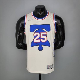 Camiseta Ben Simmons #25 Philadelphia 76ers Earned Edition Beige