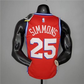 Camiseta Ben Simmons #25 Philadelphia 76ers Jordan Themed Rojo Camiseta Ben Simmons #25 Philadelphia 76ers Jordan Themed Rojo