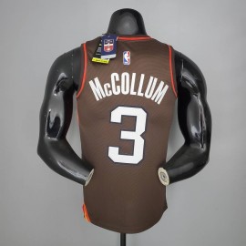 Camiseta C.J. McCollum #3 Portland Trail Blazers 2021 City Edition Marrón Camiseta C.J. McCollum #3 Portland Trail Blazers 2021 City Edition Marrón