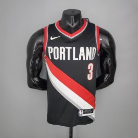 Camiseta C.J. McCollum #3 Portland Trail Blazers 2021 Negro