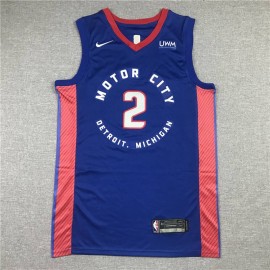 Camiseta Cade Cunningham #2 Detroit Pistons City Edition Azul