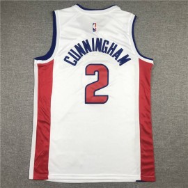 Camiseta Cade Cunningham #2 Detroit Pistons Blanco Camiseta Cade Cunningham #2 Detroit Pistons Blanco