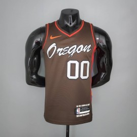 Camiseta Carmelo Anthony #00 Portland Trail Blazers 2021 City Edition Marrón