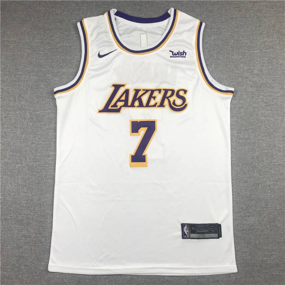Camiseta Carmelo Anthony #7 Los Angeles Lakers Clásico Edition Cuello Redondo Blanco Camiseta Carmelo Anthony #7 Los Angeles Lakers Clásico Edition Cuello Redondo Blanco