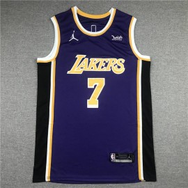 Camiseta Carmelo Anthony #7 Los Angeles Lakers Clásico Edition Cuello Redondo Púrpura