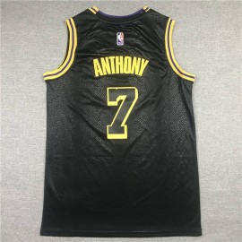 Camiseta Carmelo Anthony #7 Los Angeles Lakers Negro Camiseta Carmelo Anthony #7 Los Angeles Lakers Negro