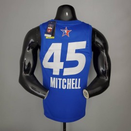 Camiseta Donovan Mitchell #45 All-Star 2021 Azul Camiseta Donovan Mitchell #45 All-Star 2021 Azul