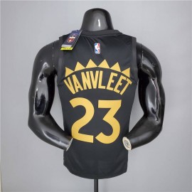 Camiseta Fred VanVleet #23 Toronto Raptors 2021 Negro/Oro