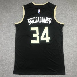 Camiseta Giannis Antetokounmpo #34 Milwaukee Bucks City Edition Icon Nuevo Negro Camiseta Giannis Antetokounmpo #34 Milwaukee Bucks City Edition Icon Nuevo Negro