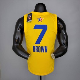 Camiseta Jaylen Brown #7 All-Star 2021 Amarillo Camiseta Jaylen Brown #7 All-Star 2021 Amarillo