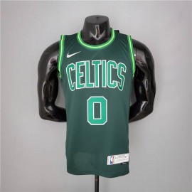 Camiseta Jayson Tatum #0 Boston Celtics Verde Earned Edition