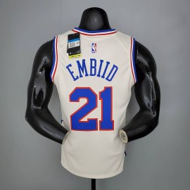 Camiseta Joel Embiid #21 Philadelphia 76ers 2021 Earned Edition Blanco Camiseta Joel Embiid #21 Philadelphia 76ers 2021 Earned Edition Blanco