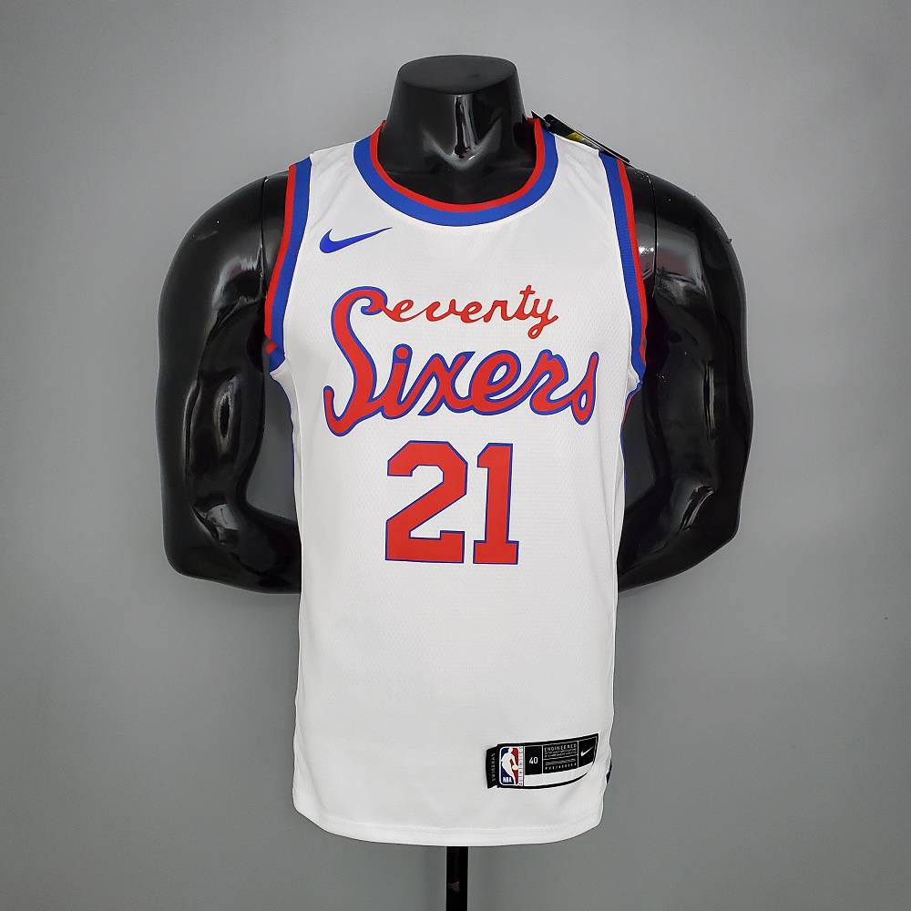 Camiseta Joel Embiid #21 Philadelphia 76ers 2021 Limited Edition Clásico Blanco Camiseta Joel Embiid #21 Philadelphia 76ers 2021 Limited Edition Clásico Blanco
