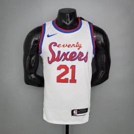 Camiseta Joel Embiid #21 Philadelphia 76ers 2021 Limited Edition Clásico Blanco