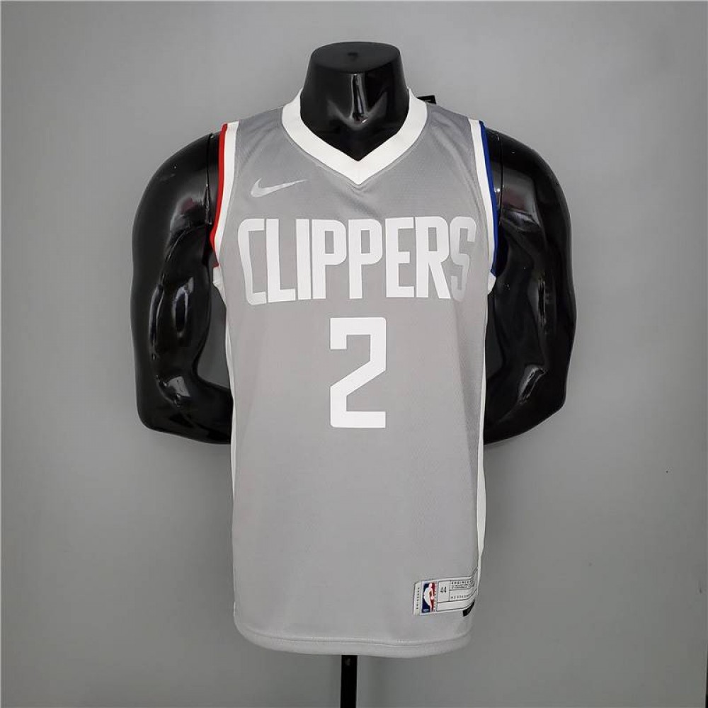 Camiseta Kawhi Leonard #2 Los Angeles Clippers Earned Edition Gris Camiseta Kawhi Leonard #2 Los Angeles Clippers Earned Edition Gris