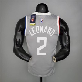 Camiseta Kawhi Leonard #2 Los Angeles Clippers Earned Edition Gris Camiseta Kawhi Leonard #2 Los Angeles Clippers Earned Edition Gris