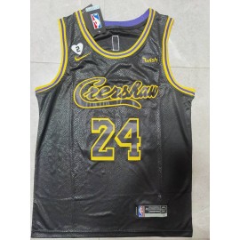 Camiseta Kobe Bryant #24 Los Angeles Lakers City Edition Negro