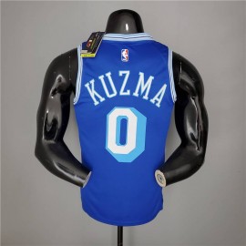 Camiseta Kyle Kuzma #0 Los Angeles Lakers 2021 Clásico Edition Azul Camiseta Kyle Kuzma #0 Los Angeles Lakers 2021 Clásico Edition Azul