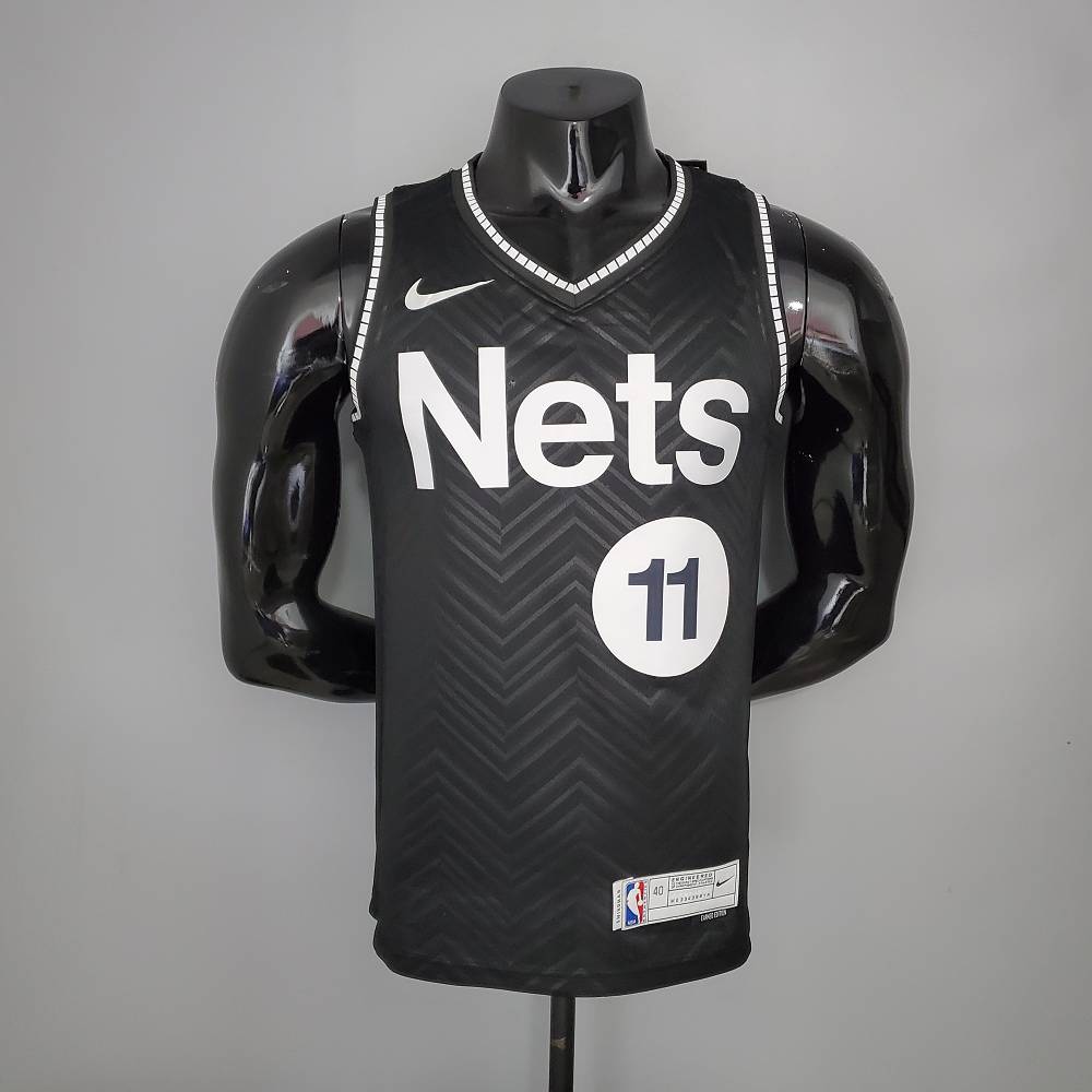Camiseta Irving #11 Brooklyn Nets Earned Edition Negro