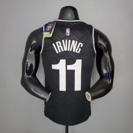 Camiseta Irving #11 Brooklyn Nets Earned Edition Negro