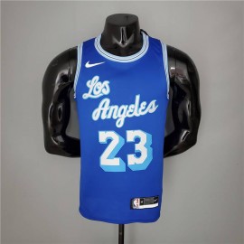 Camiseta LeBron James #23 Los Angeles Lakers 2021 Clásico Edition Azul