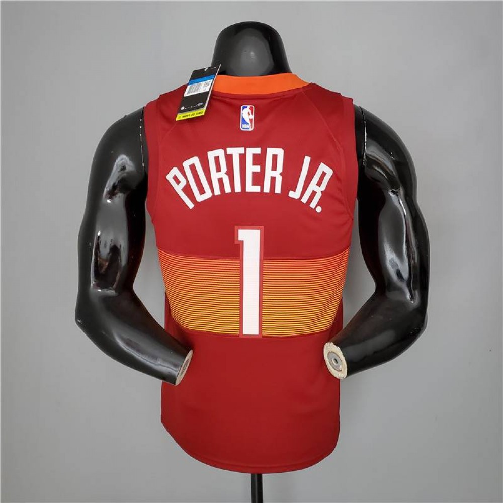 Camiseta Michael Porter #1 Denver Nuggets City Edition Rojo