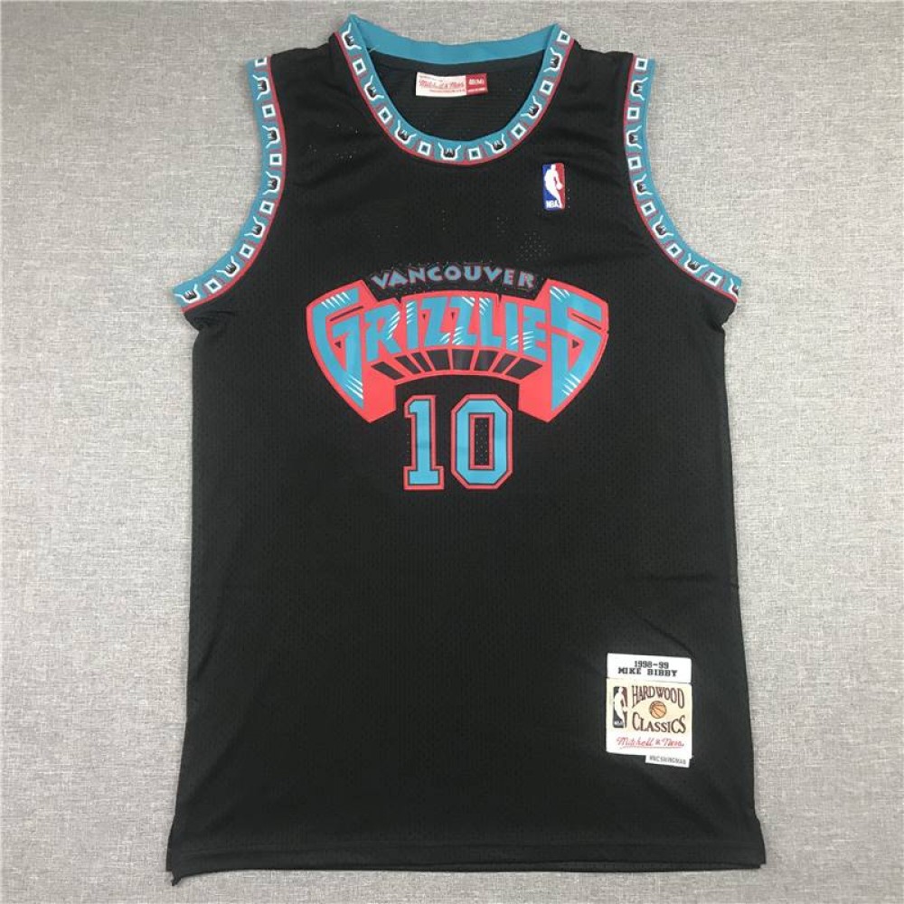 Camiseta Mike Bibby #10 Memphis Grizzlies Clásico Edition Negro Camiseta Mike Bibby #10 Memphis Grizzlies Clásico Edition Negro
