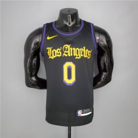 Camiseta Nick Young #0 Los Angeles Lakers Latin Negro