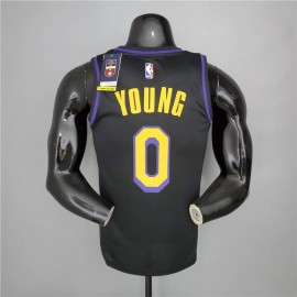 Camiseta Nick Young #0 Los Angeles Lakers Latin Negro Camiseta Nick Young #0 Los Angeles Lakers Latin Negro